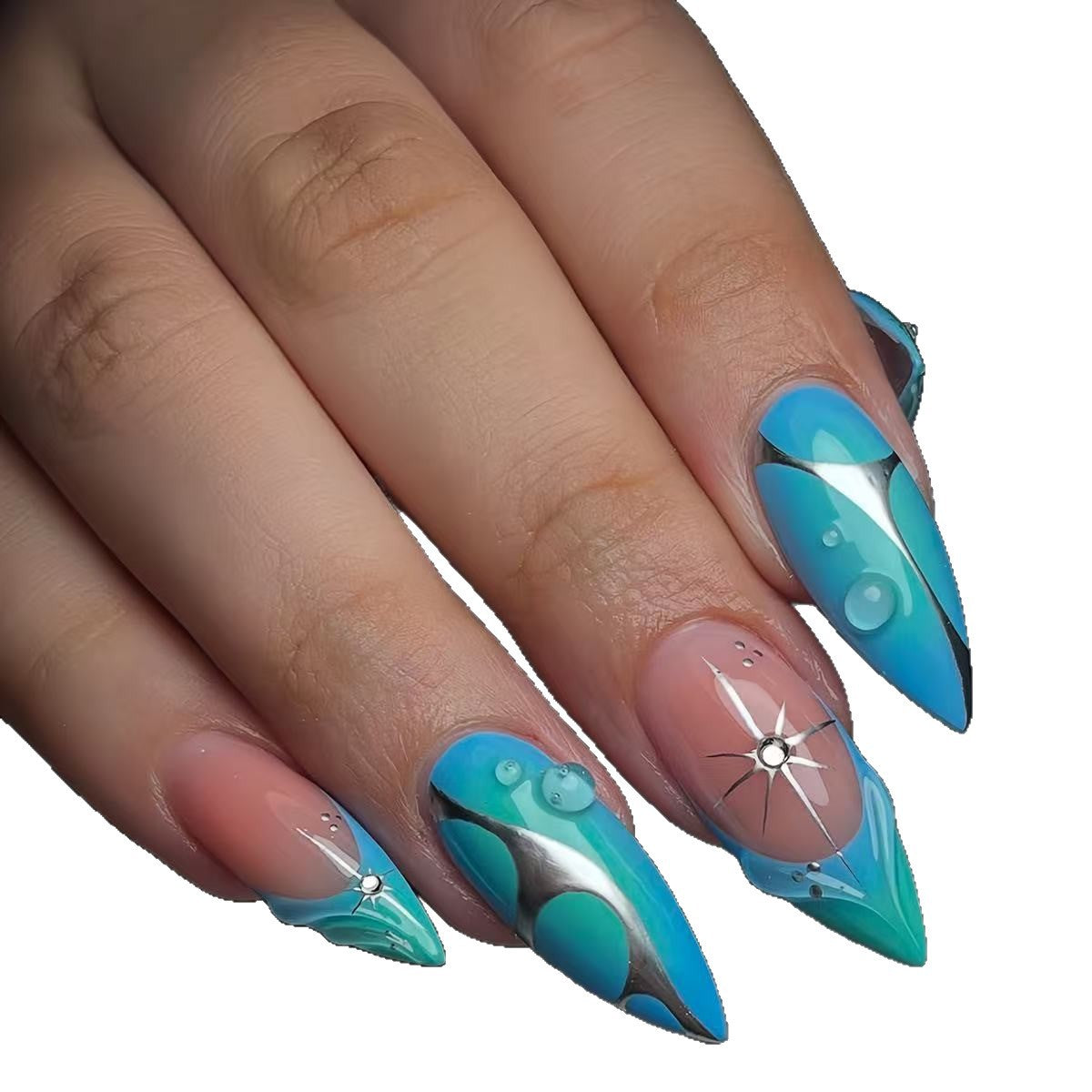 Künstlerische Stiletto-Nagelverlängerungen Brehn