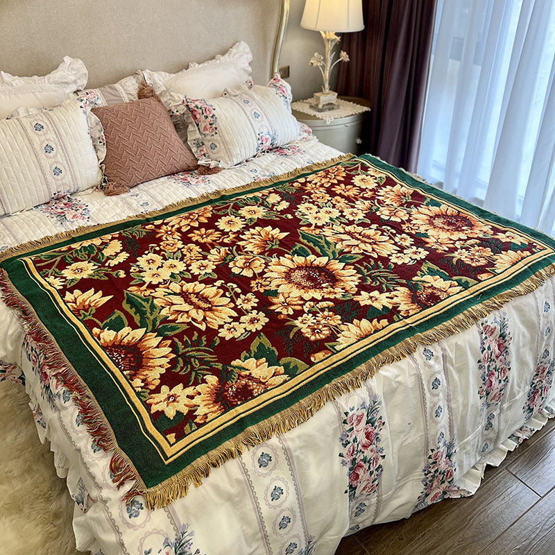 Elegante florale Wandteppichdecke