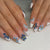 Press-On Nagelset mit floralen Verzierungen Brehn