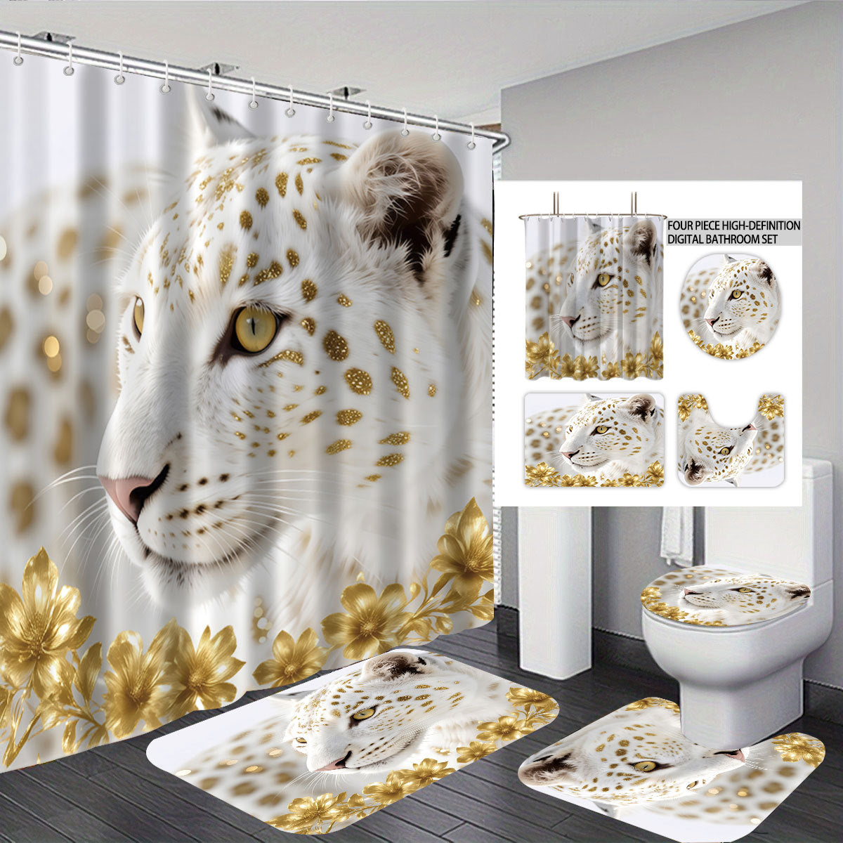 Künstlerisches Floral-Themen Badezimmer-Dekorationsset Brehn