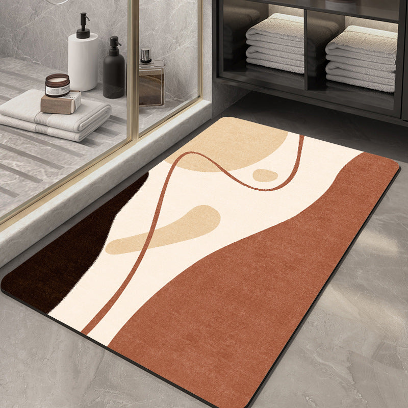 Abstract Muster Rutschfeste Badezimmermatte Brehn