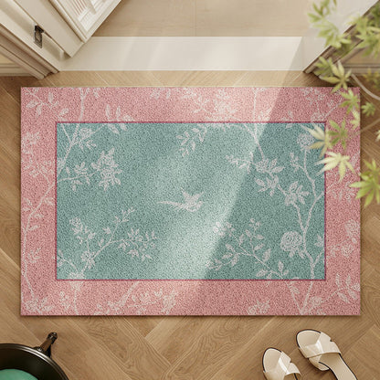 Dekorativer floraler Bereichsteppich