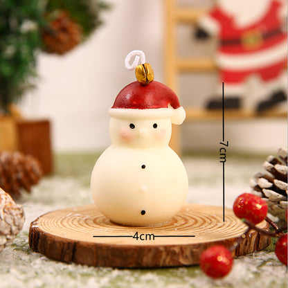 Mini Handgegossene Santa Figurine Dekorative Wachskerze