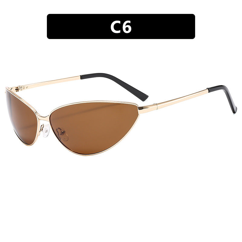 Damen Cat-Eye Sonnenbrille mit modischem Metallrahmen Brehn
