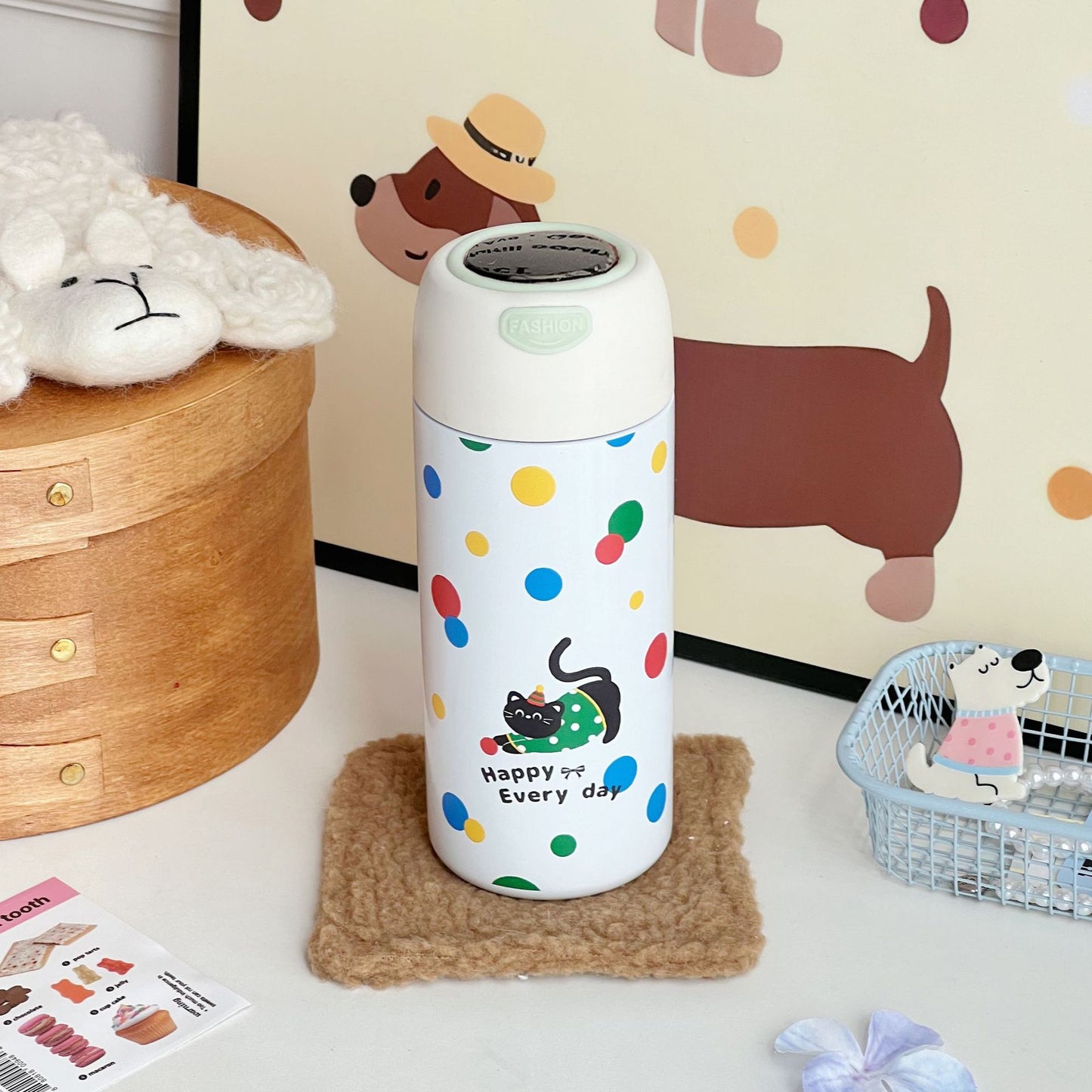Damen Isolierte Trinkflasche mit verspieltem Tierdesign Brehn