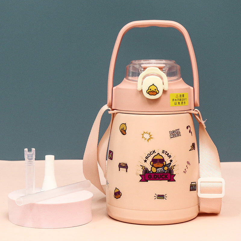 Damen Isolierflasche mit funktionalem Tragegurt und kindgerechtem Design Brehn