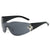 Futuristische Schildbrille mit metallischen Akzenten Brehn