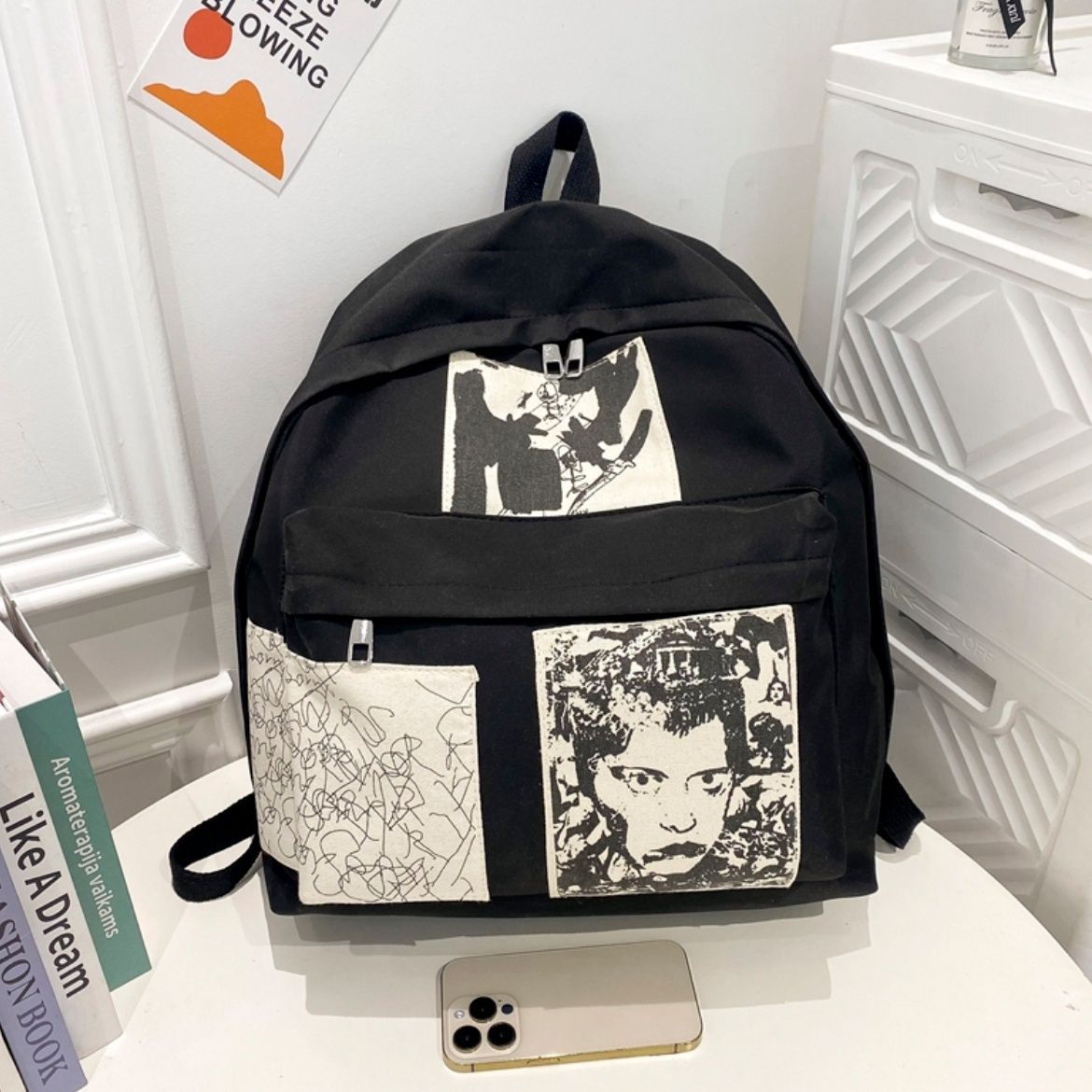 Modischer Rucksack mit Künstlerischen Prints Brehn