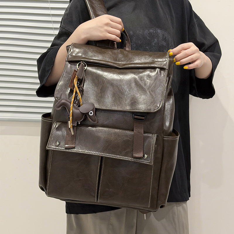 Stilvoller Echtleder Rucksack