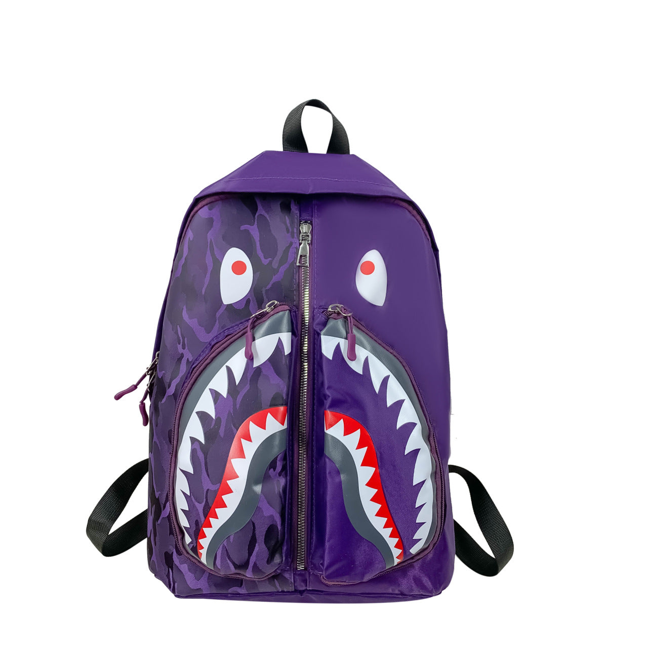 Rucksack mit Aufwendig Gestaltetem Haifischmotiv Brehn