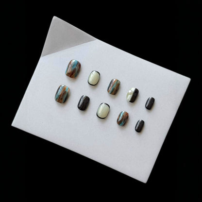 Künstlerisches abstraktes Press-On-Nagelset