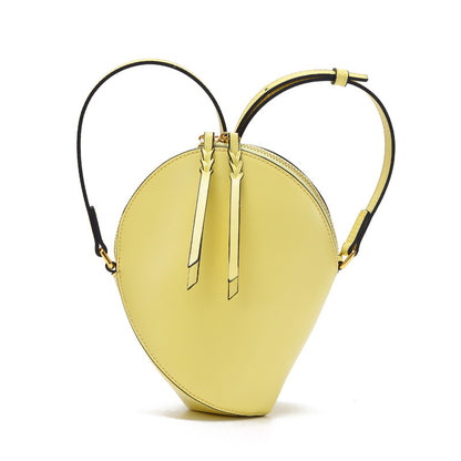 Skulpturales Tropfen-Crossbody-Bag mit verstellbarem Riemen & Quastenreißverschluss