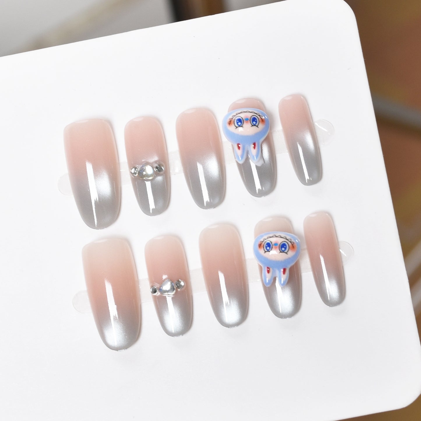 Premium ozean-inspirierte Press-On Nagelerweiterungen Brehn