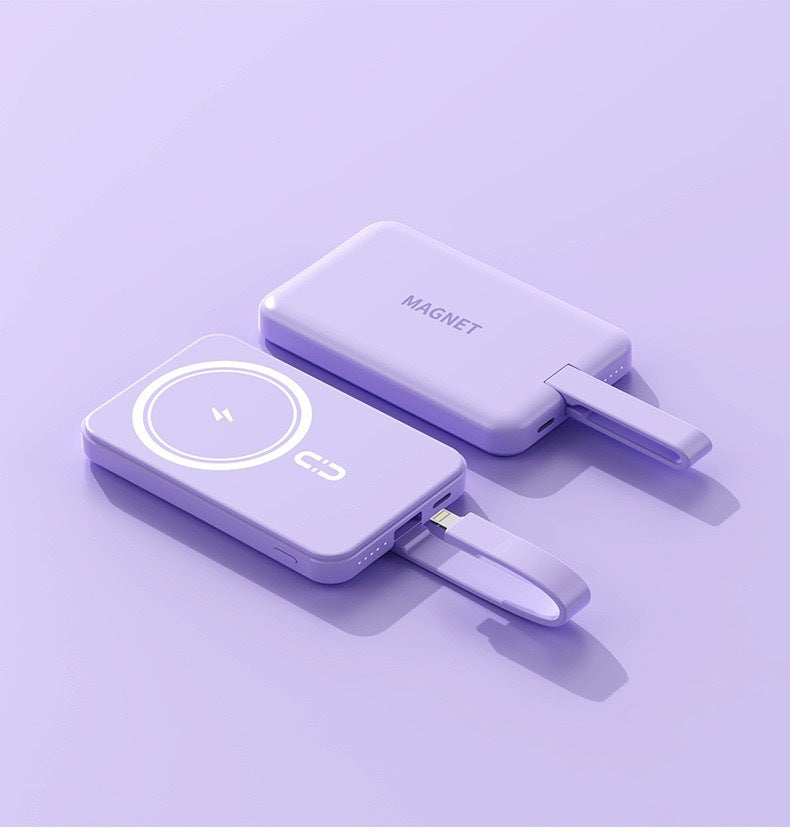 Magnetische Powerbank mit kabelloser Ladefunktion und integrierter Schnellladung Brehn