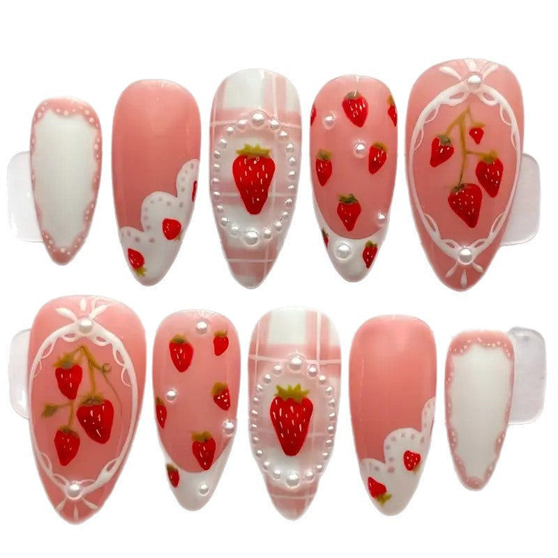 Romantische Herz-Themen Press-On Nagelkunst Brehn