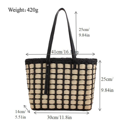 Geräumige Handtasche mit Geflochtenem Design Brehn