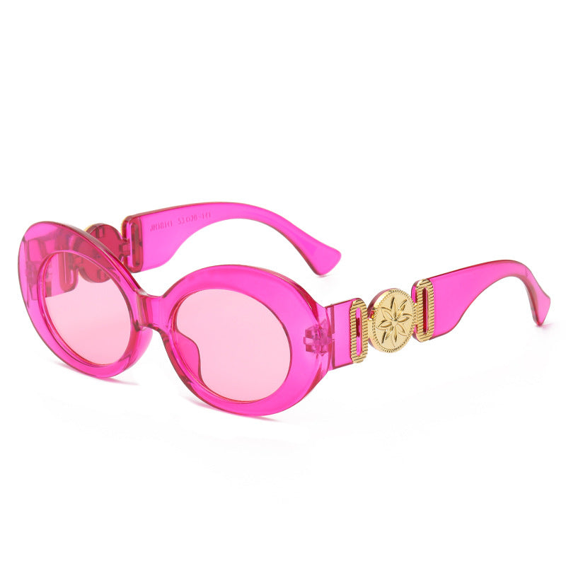 Damen modische Sonnenbrille mit auffälligen goldenen Akzenten Brehn