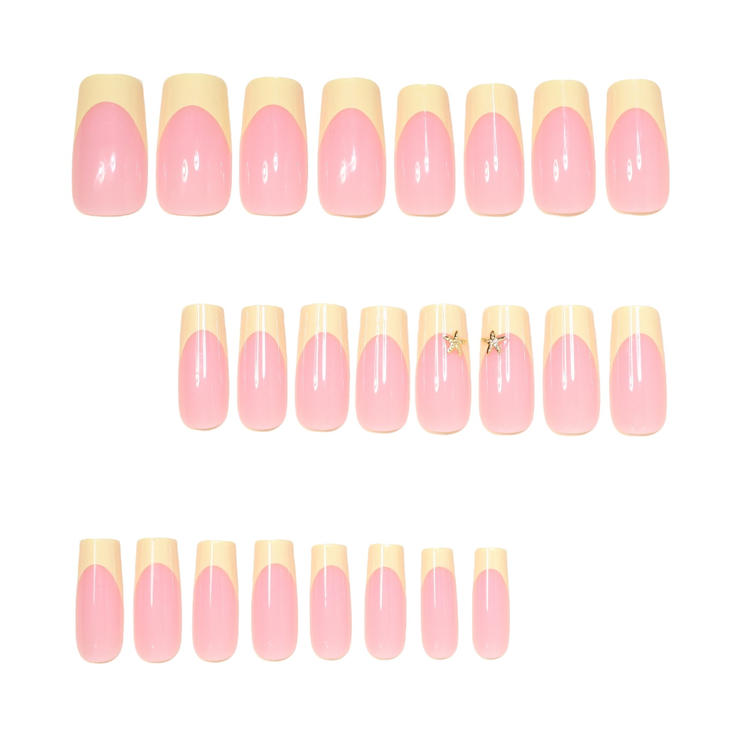 Elegante Stiletto French Tip Nagelkunst Brehn