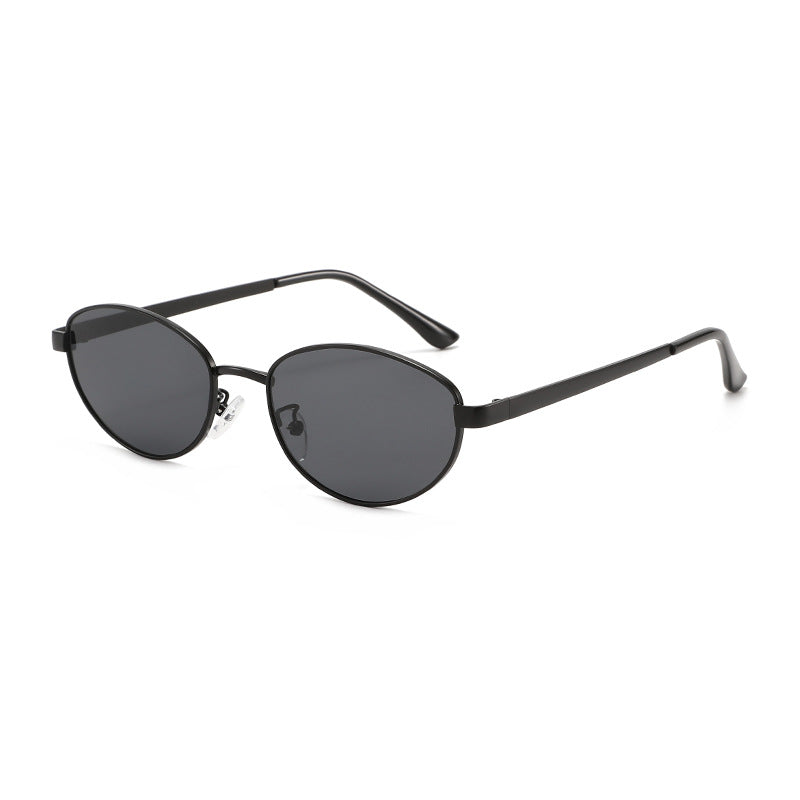 Damen modische Sonnenbrille mit schmalem Metallrahmen Brehn