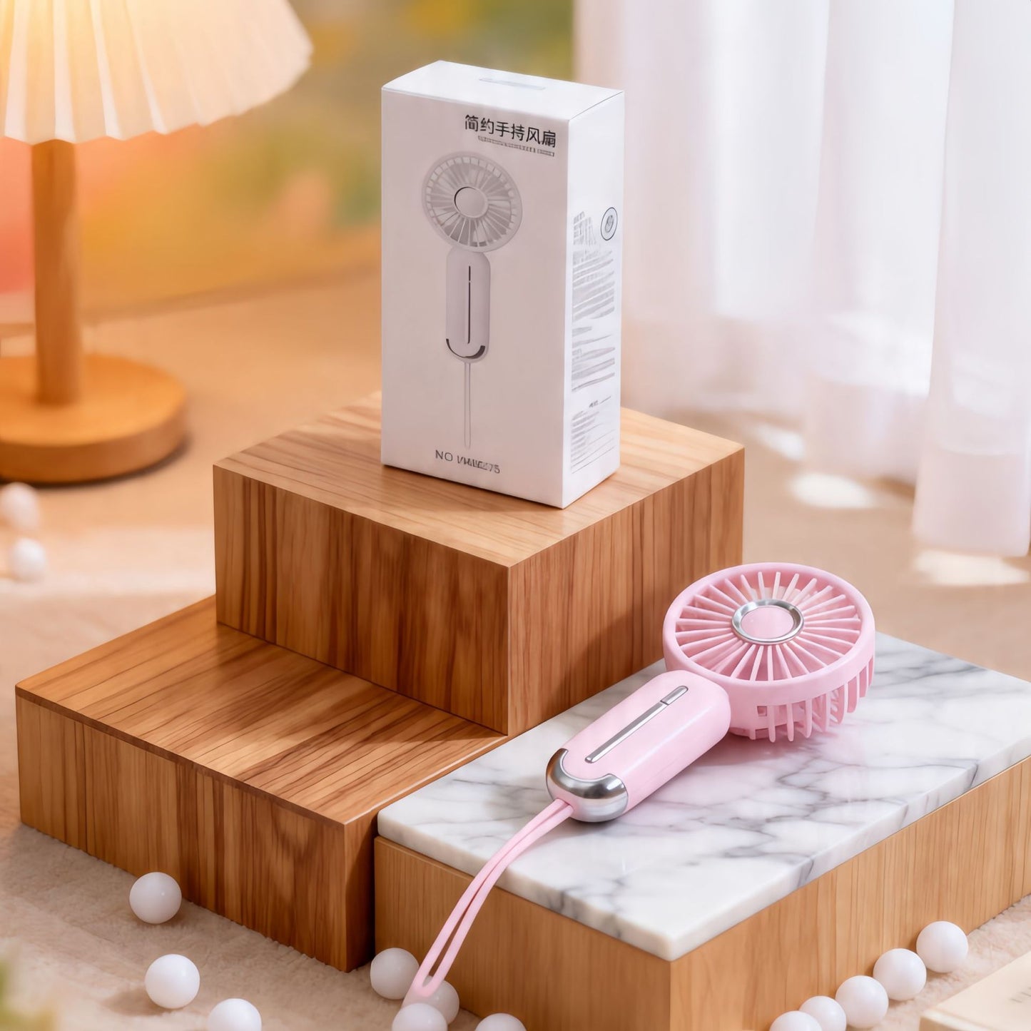 Damen Tragbarer Mini-Handventilator mit USB-Ladefunktion und ergonomischer Griff Brehn