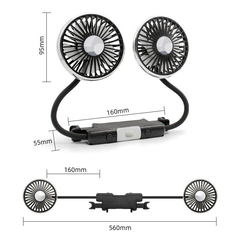 Unisex Dual-Function Rechargeable Clip-On Fan Brehn