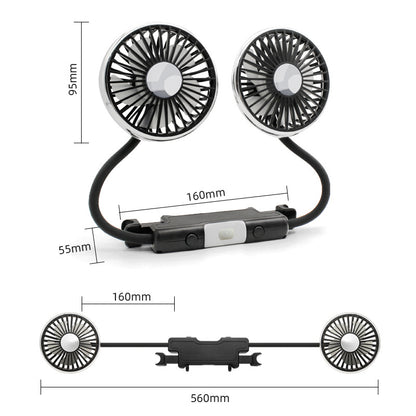 Unisex Dual-Function Rechargeable Clip-On Fan Brehn