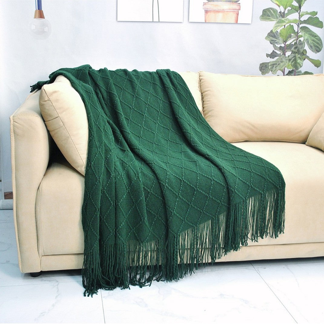Gemütliche gestrickte Decke