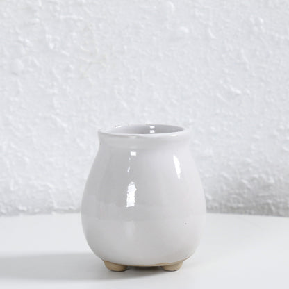 Zeitgenössische Kurvenkeramische Vase Brehn