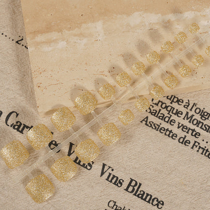 Glitzerndes Press-On Fußnagelset Brehn