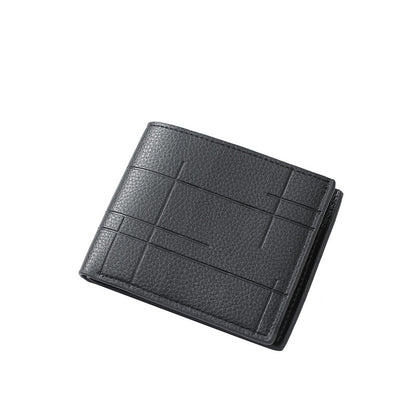 Texturierte Bi-Fold Leder Geldbörse Brehn