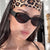 Damen extravagante Cat-Eye Sonnenbrille mit strukturiertem Rahmen Brehn