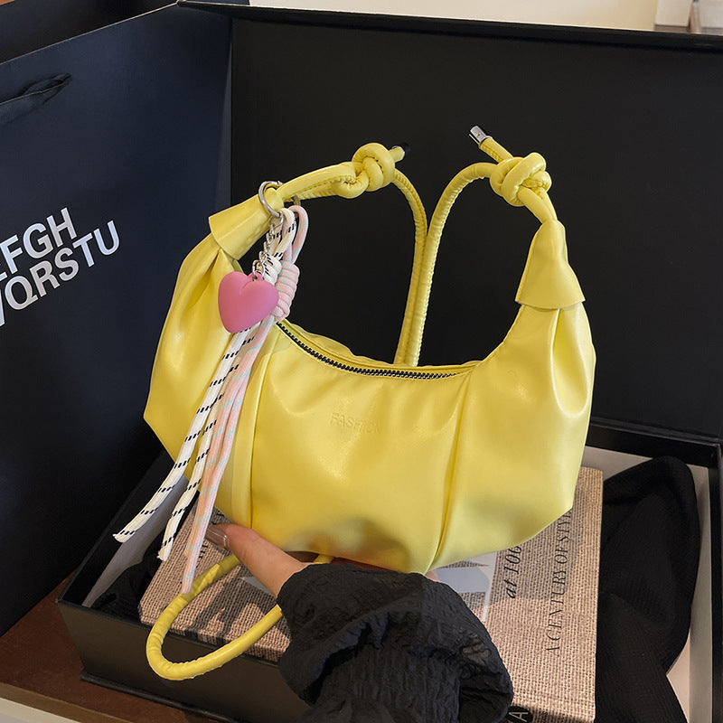 Stylische Leder Hobo-Handtasche Brehn