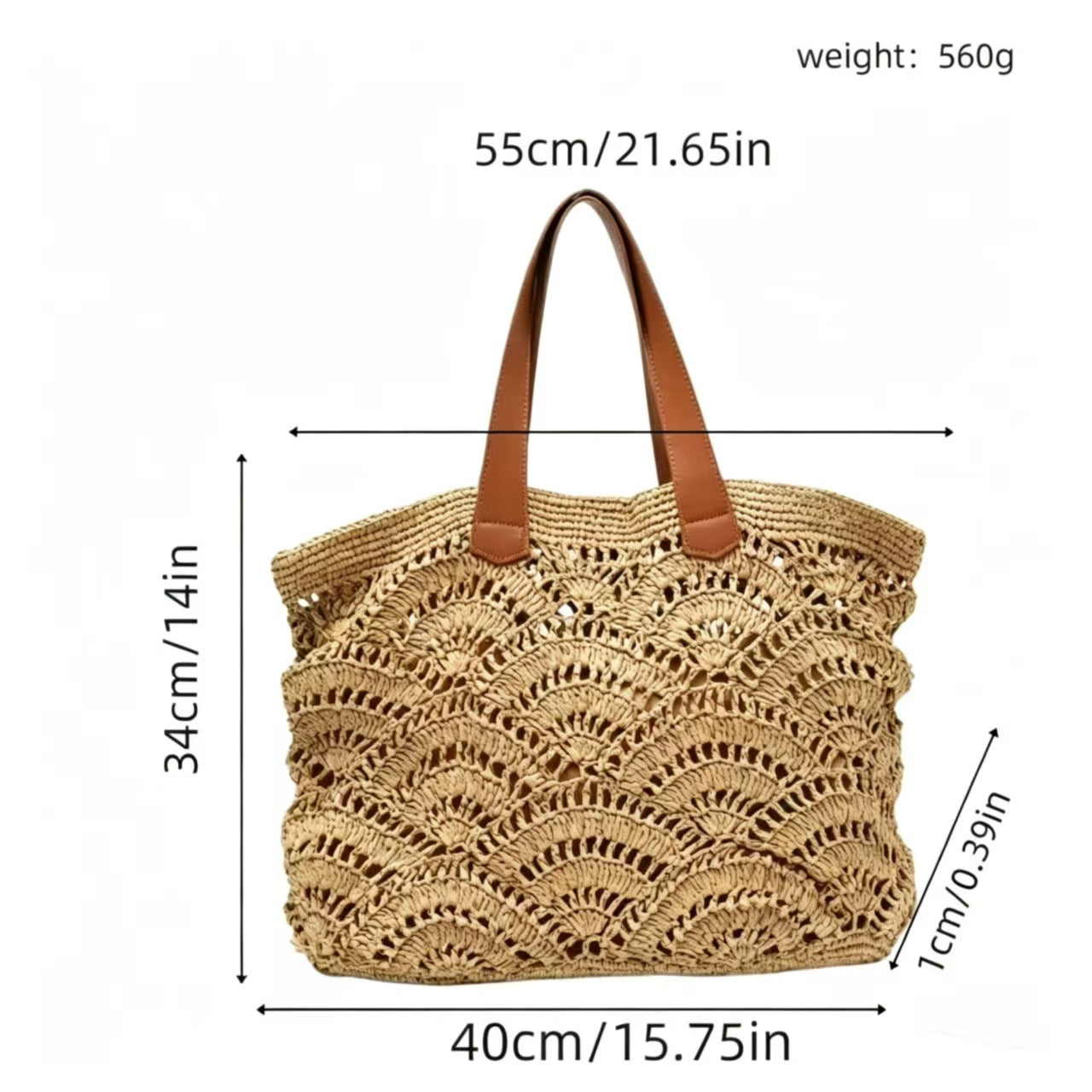 Handgefertigte Netz-Korb-Tasche Brehn