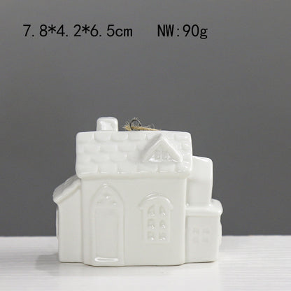 Dekorative Keramikhäuschen Figur Brehn