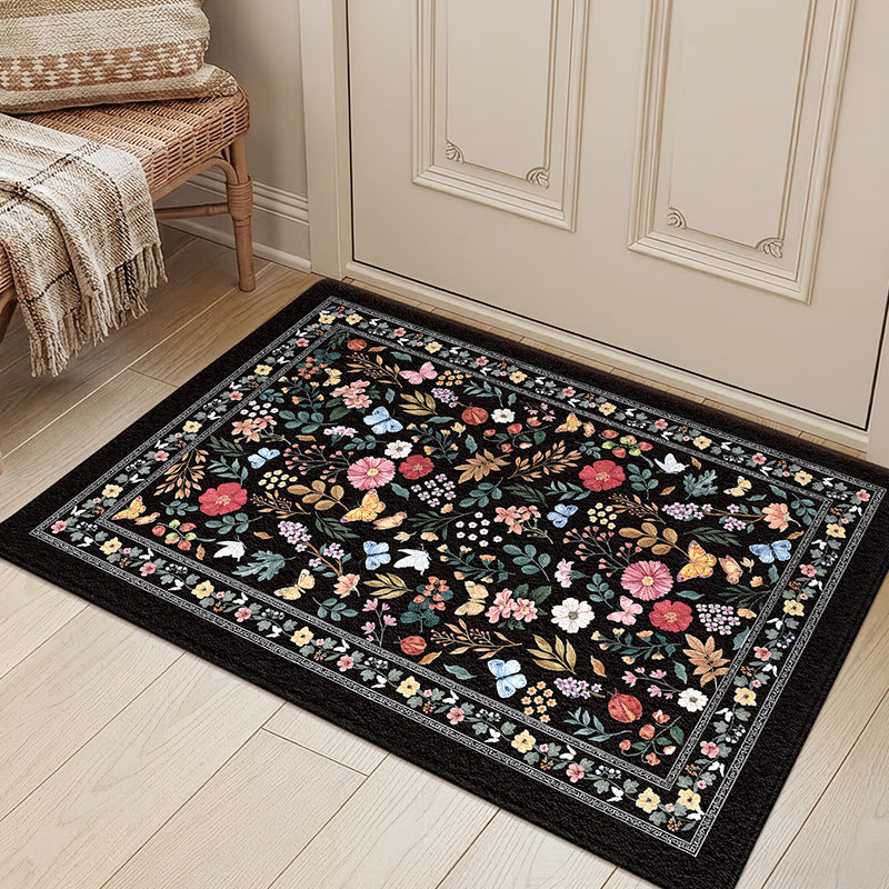 Elegante Blumendesign Teppich Brehn