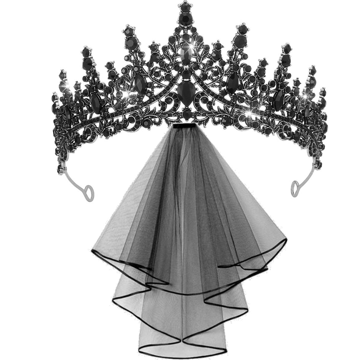 Damen Hochzeit Tiara und Schleier Set Brehn
