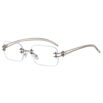 Modische Metall-Sonnenbrille mit Rechteckigem Rahmen Brehn