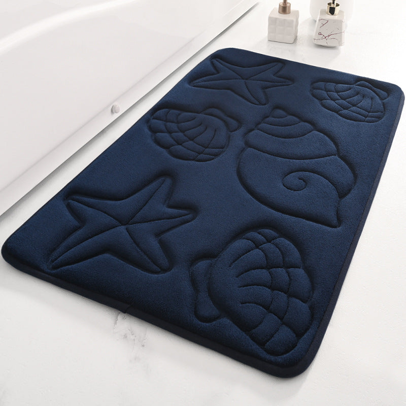 Küstenmotiv Muschel Design Badezimmerteppich Brehn