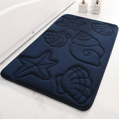 Küstenmotiv Muschel Design Badezimmerteppich Brehn