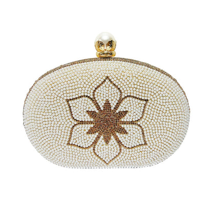 Perlenbesetzte Abendclutch