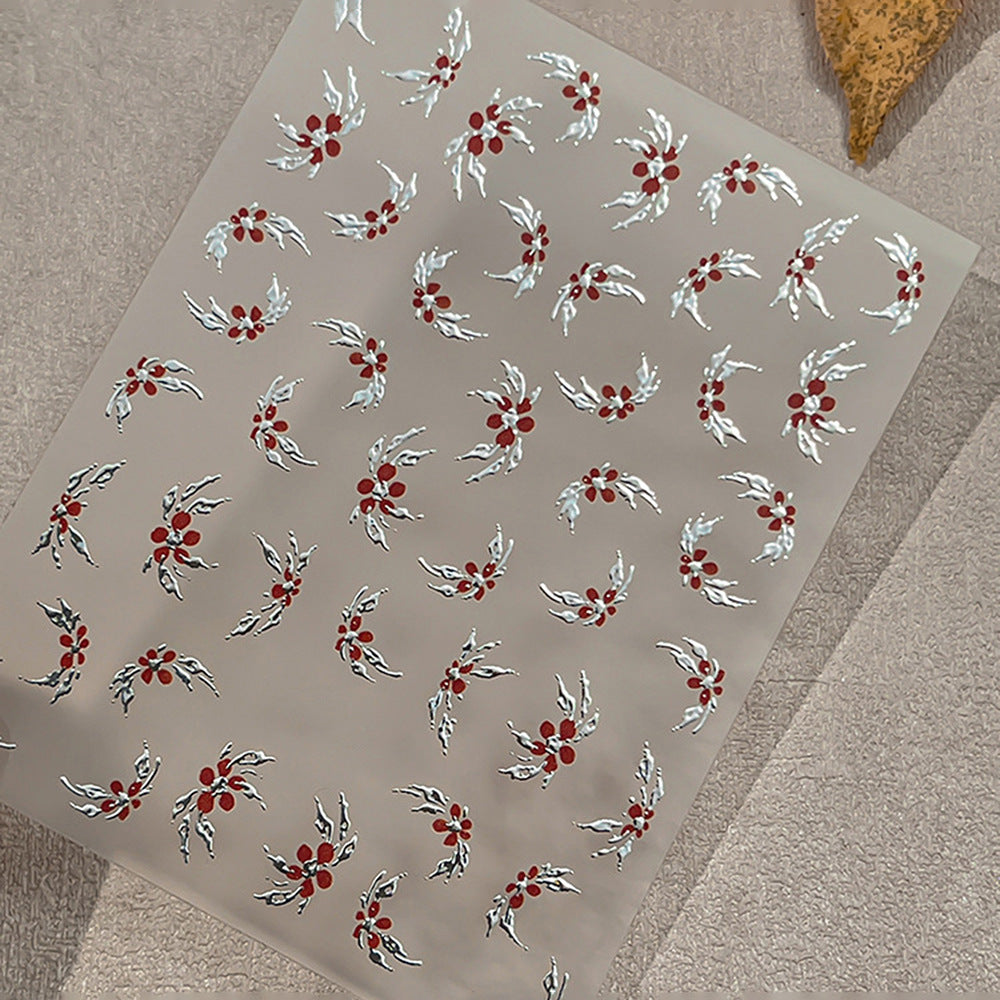 Blumenfolien-Nagelkunst-Aufkleber