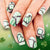 Künstlerisches Patchwork Press-On Nageldesign Brehn