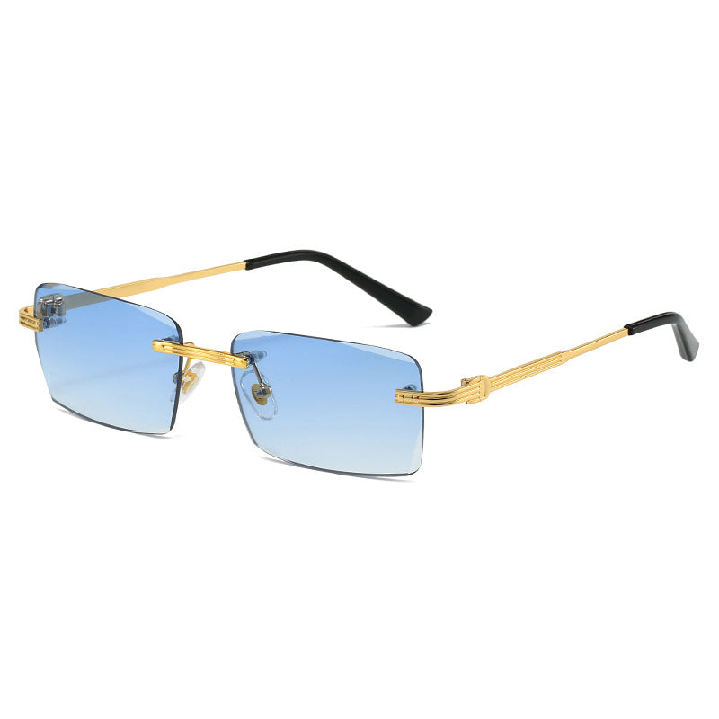 Damen exklusive geometrische Sonnenbrille mit luxuriösen Metallrahmen und polarisierenden Gläsern Brehn