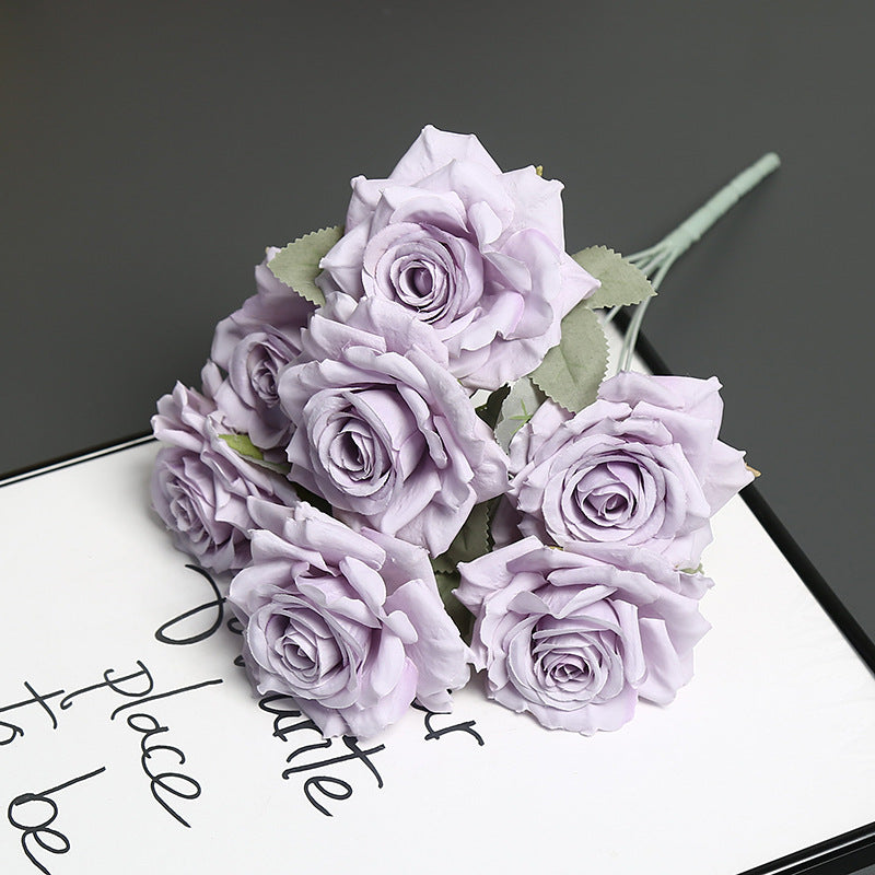 Premium Künstlicher Blumenkopf Rosenstrauß