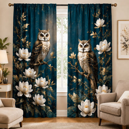 Künstlerische Floralprint-Fensterdraperien