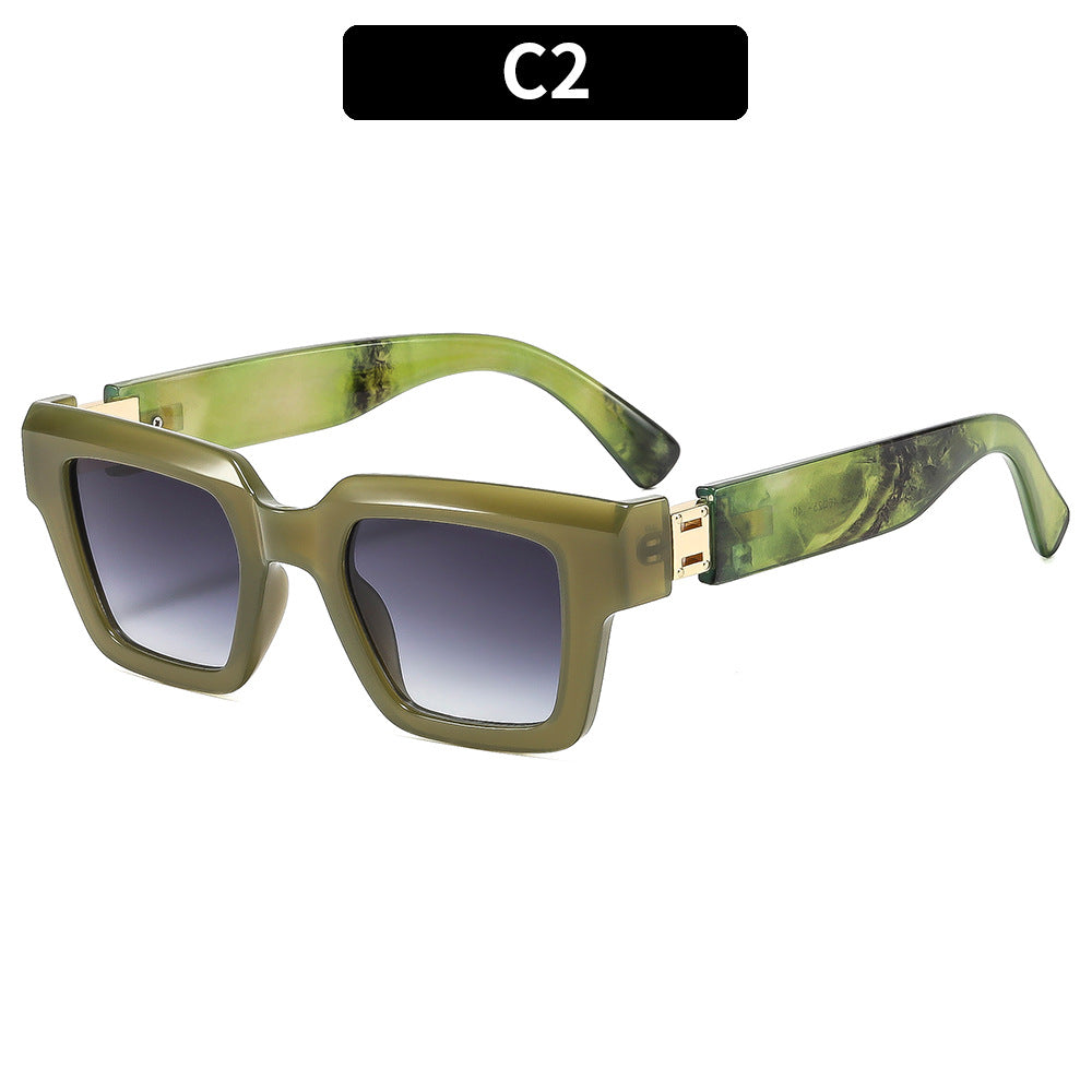 Oversized Geometrische Retro-Sonnenbrille