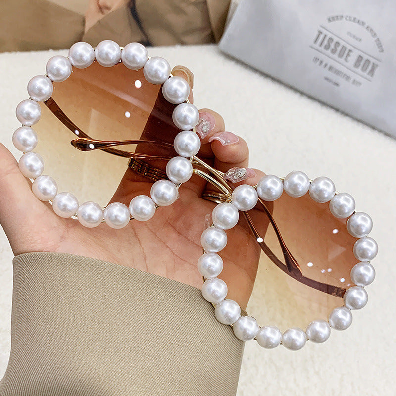 Damen elegante oversized Sonnenbrille mit stilvollem transparentem Rahmen Brehn