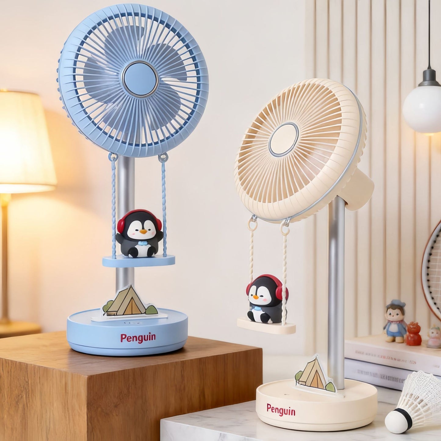 Damen Tischventilator im verspielten Pinguin-Design Brehn