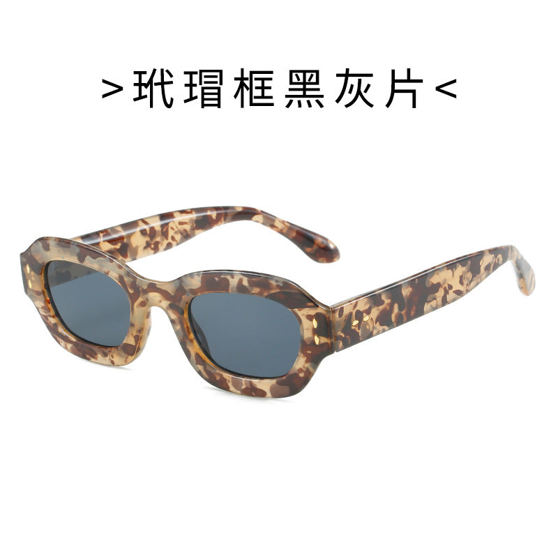 Damen Modische Sonnenbrille im Retro-Stil mit weitem Rahmen Brehn