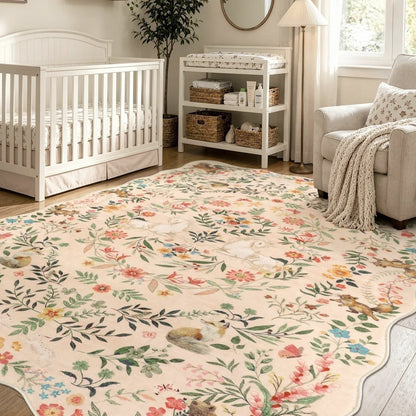Florales Patchwork-Teppich